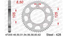 Kettenrad AFAM 428 LK 125 Ø 105 48Z 6-Loch Stahl silber