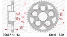 Tandwiel AFAM 520 LK 110 Ø 61 41T 5-gaats Staal zilver