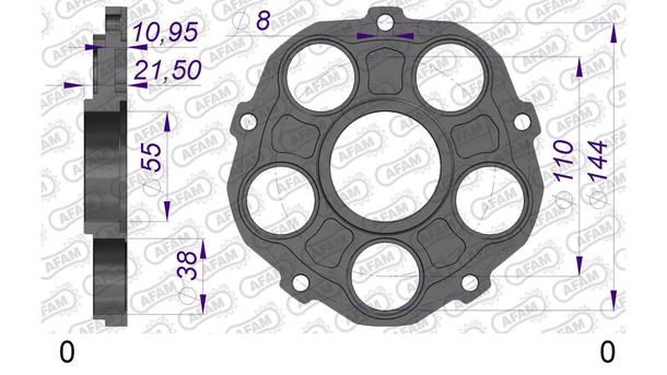 AFAM sprocket carrier for Ducati PCD1