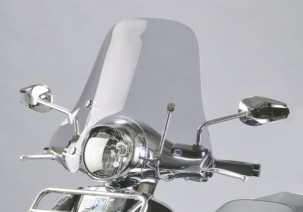 Parabrezza Ermax Mini Sportivo in acrilico PMMA con omologazione per Vespa LX 50 / 125 ccm, Vespa LX 50 / 125 ccm