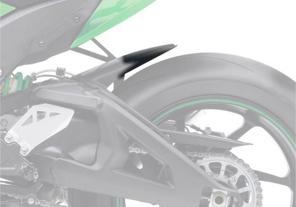 Achterwielkapp verlenging Bodystyle ABS kunststof matzwart voor Kawasaki Ninja R Z 400 ccm bj. 2021, Kawasaki Ninja R Z 400 ccm bj. 2021