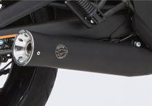 Sistema completo Falcon Double Groove de acero inoxidable recubierto silenciador negro mate / colector pulido con homologación para Kawasaki Vulcan S 650 ccm año 2016