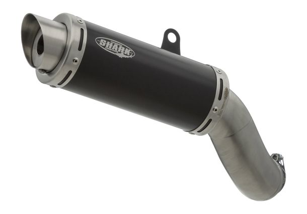 Sistema de escape Shark Factory aluminio anodizado negro con homologación para Kawasaki Z 900 ccm año 2023