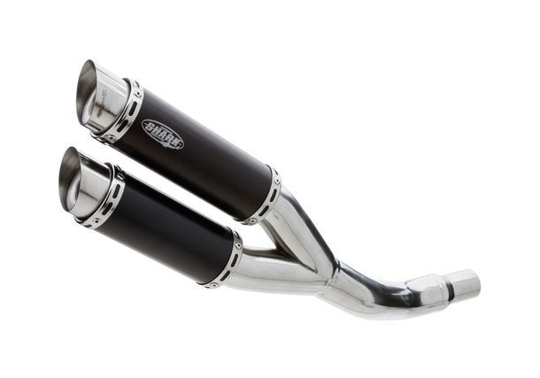 Silenciador trasero Shark Track de aluminio anodizado negro con homologación para Suzuki GSX-S GSX S 1000 ccm Año de Fabricación 2016 - 2020