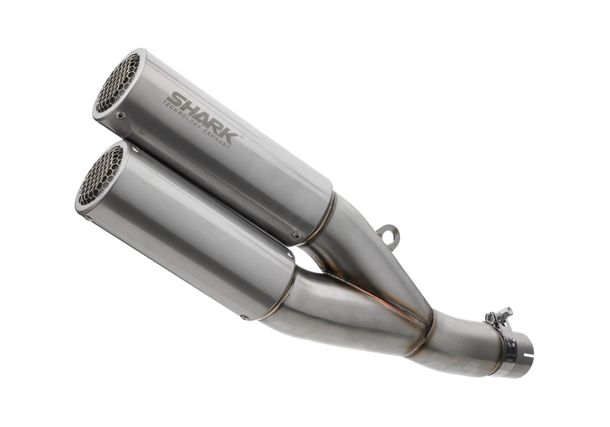 Shark Track Raw rear silencer brushed stainless steel silver with approval for Honda CB R RA 1000 ccm year 2023