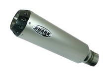 Silencieux Shark TRC-10 Titane / Carbone argent avec homologation pour Ducati Scrambler Monster 797 / 800 ccm année 2020