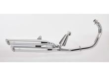 Silenciador final Falcon Cromo Line aço cromado brilhante prata com homologação para Yamaha XV Virago 535 ccm ano 1995 - 2003