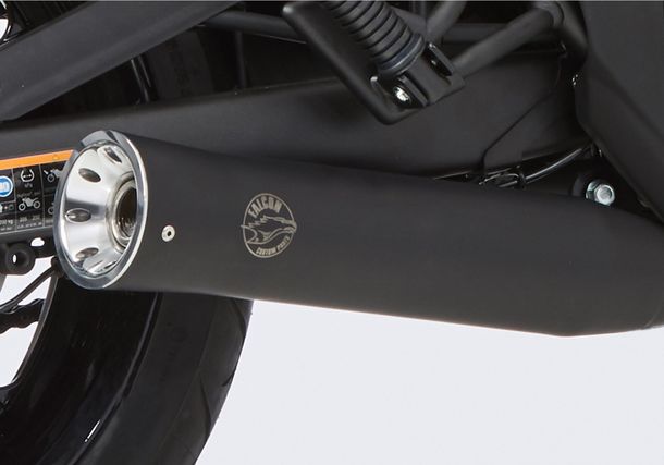 Endschalldämpfer Falcon Double Groove Slip on Edelstahl beschichtet schwarz-matt für Honda CMX 1100 A Rebel Bj. 2021 - 2026