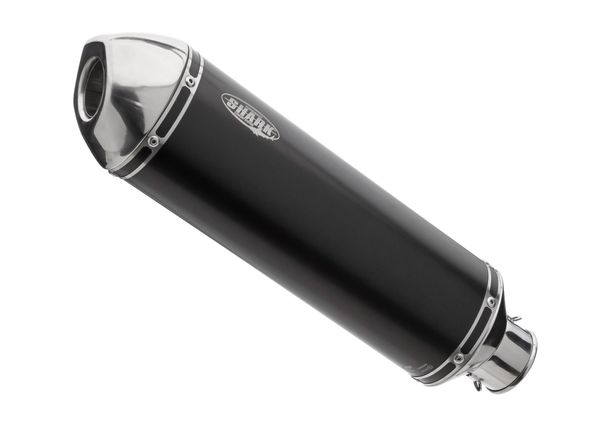 Endschalldämpfer Shark DSX-5 Aluminium eloxiert / Endkappe Edelstahl poliert schwarz mit Zulassung für Honda NC D Integra X S 700 / 750 ccm