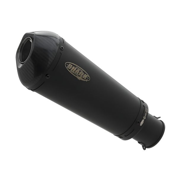 Rear silencer Shark DSX-7 stainless steel coated / carbon black-matte with approval for Yamaha MT-09 850 ccm Year of construction 2016