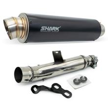 Einddemper Shark SRC 4 aluminium geanodiseerd zwart met homologatie voor Suzuki GSX 1400 ccm bj. 2006