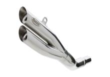 Silenciador final Hurric Pro 2 de acero inoxidable pulido brillante plateado con homologación para Honda CB F CBR R X 500 ccm año 2016 - 2018
