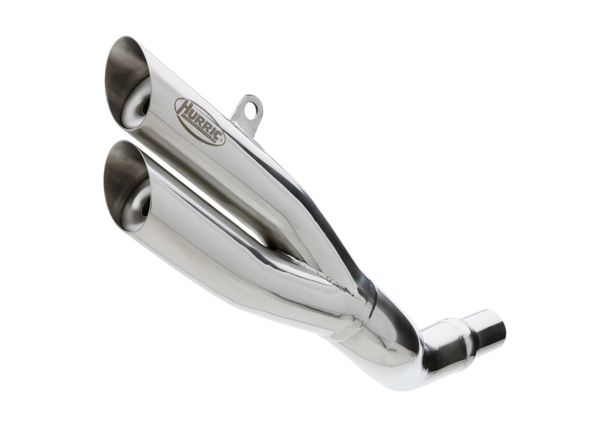 End muffler Hurric Pro 2 stainless steel high-polish silver with approval for Honda CBR R CB X F 500 ccm year 2023