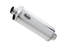 Silencieux d'échappement Hurric Rac 1 Aluminium poli argent avec homologation pour Honda VFR X Crosstourer 1200 ccm Année 2021