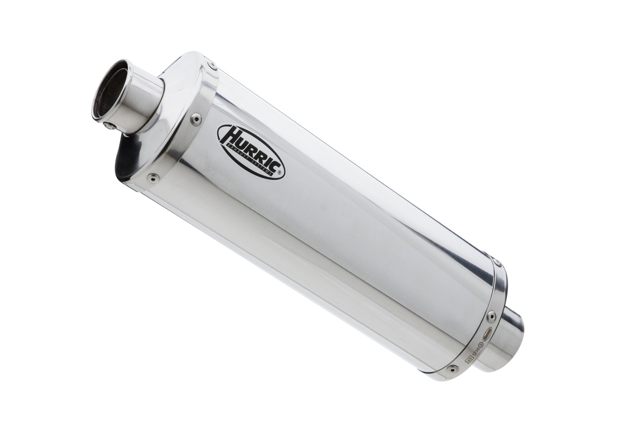 Endschalldämpfer Hurric Rac 1 Aluminium poliert silber mit  