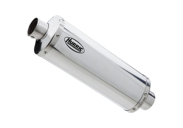 Endschalldämpfer Hurric Rac 1 Aluminium poliert silber mit 