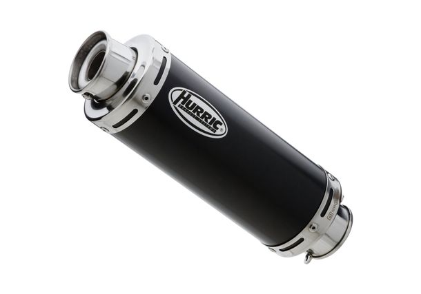 Endschalldämpfer Hurric Supersport Aluminium eloxiert schwarz mit Zulassung für Suzuki GSX-R, Honda CBR RR Fireblade 600 - 900 ccm Bj. 1995 - 2000
