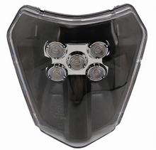 Scheinwerfer MXT LED Hauptscheinwerfer mit Zulassung universal, schwarz für Dirt Bike / Motocross / Enduro / Supermoto