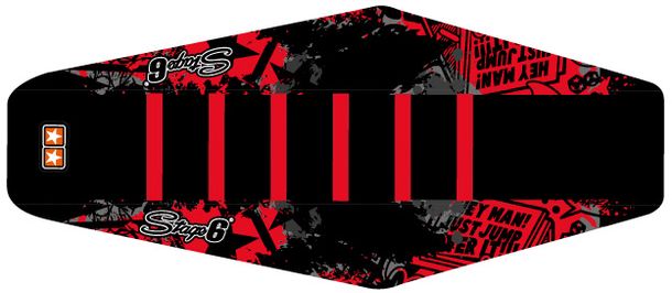 Sitzbankbezug Stage6 Full Covering schwarz - rot für Beta RR Enduro Supermoto 50 ccm Bj. 1998 - 2023
