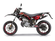Kit de décoration Stage6 rouge - noir pour Derbi Senda SM DRD X-Treme Pro Racing R, Gilera RCR SMT Ltd Edition 50 ccm Année 2011 - 2022
