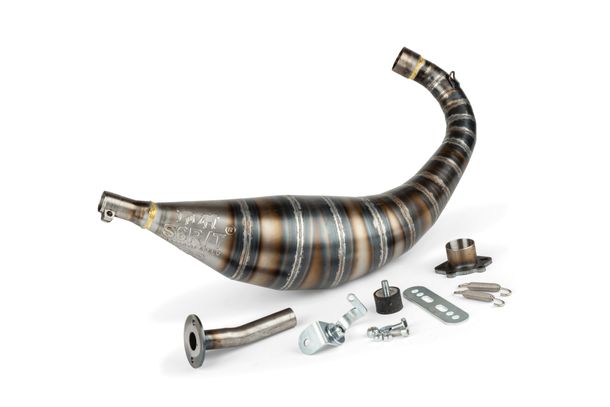 Tubo de escape Stage6 R/T 80 - 90 ccm sin silenciador trasero para Beta RR Enduro Supermoto, Aprilia SX Derbi Senda SM DRD X-Treme Pro Racing Yamaha DTR