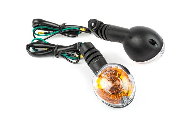 Blinker Str8 Originalersatz schwarz / weiß für Peugeot Ludix 2 Blaster RS 12 XPS Track One Radical Ice Blade Trend Snake R-Cup Elegance Classic Supermoto