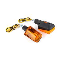 Blinker Str8 Mini Rectangle schwarz / orange mit Zulassung