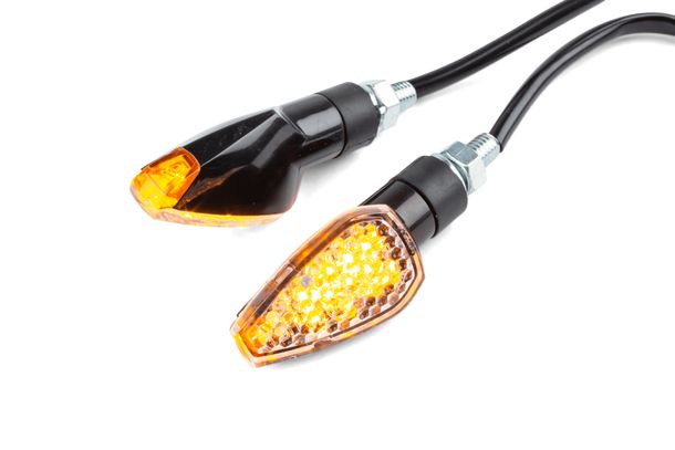 Blinker Str8 LED schwarz / weiß mit Zulassung