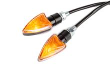 Blinker Str8 Triangle kurz schwarz / weiß mit Zulassung