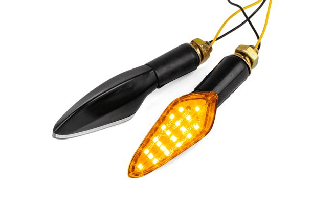 Blinker Str8 LED sequentiell Sisak schwarz mit Zulassung