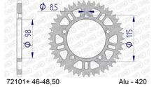 Kettenrad AFAM 420 LK 115 Ø 98 46Z 5-Loch Aluminium Gun Metal