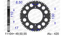 Kettenrad AFAM 420 LK 130 Ø 110 55Z 4-Loch Aluminium Gun Metal