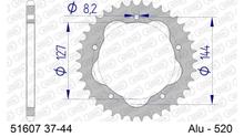 Rozetka AFAM 520 LK 144 Ø 127 38Z 5-děr hliník Gun Metal