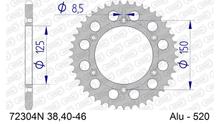 Tandwiel AFAM 520 LK 150 Ø 125 40T 6-gaats Aluminium Gun Metal
