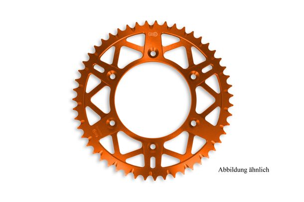 Kettenrad AFAM 520 LK 150 Ø 125 51Z 6-Loch Aluminium Orange