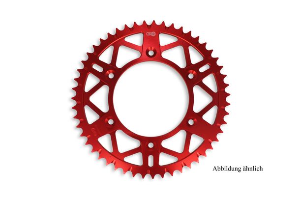 Kettenrad AFAM 520 LK 153 Ø 125 49Z 6-Loch Aluminium Rot