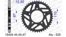 Pignone in alluminio a 5 fori AFAM 525 LK 110 Ø 87 45Z