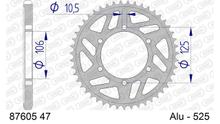 Pignon métallique AFAM 525 LK 125 Ø 106 47Z en aluminium à 6 trous