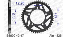 Pignon métallique AFAM 525 LK 131 Ø 110 43Z à 5 trous en aluminium anodisé dur
