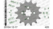Tandwiel AFAM 420 12T