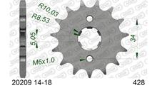 Tandwiel AFAM 428 15T