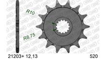 AFAM 520 13T pinion with mud groove