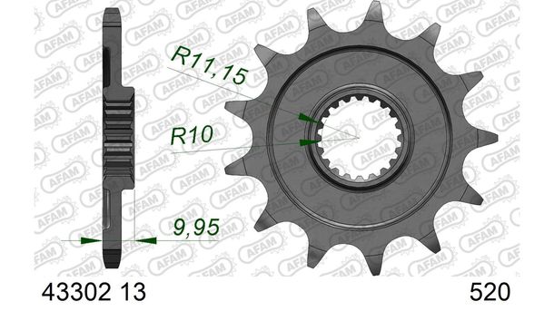AFAM 520 13Z Pinion