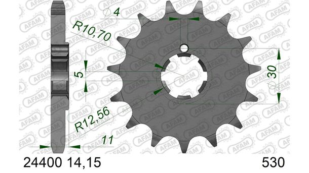 AFAM 530 14T Pinion