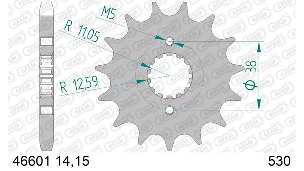 AFAM 530 15Z Sprocket