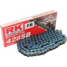 Catena RK Standard 428SB/128 chiusura a clip blu neon