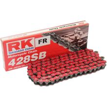 Catena RK Standard 428SB/122 lucchetto a clip rosso neon
