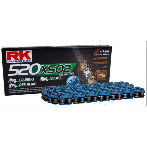 Kette RK X-Ring 520XSO2 / 116 Nietschloss blau