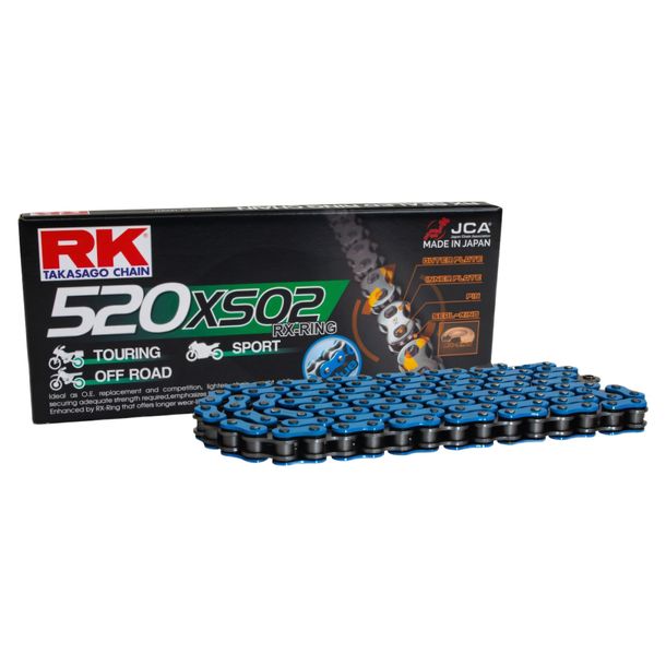 Kette RK X-Ring 520XSO2 / 118 Nietschloss blau