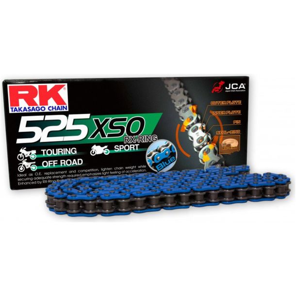 RK X-Ring 525XSO/114 chain rivet lock blue